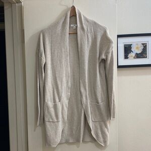 BP Nordstrom Open Front Cardigan in Oatmeal Color.